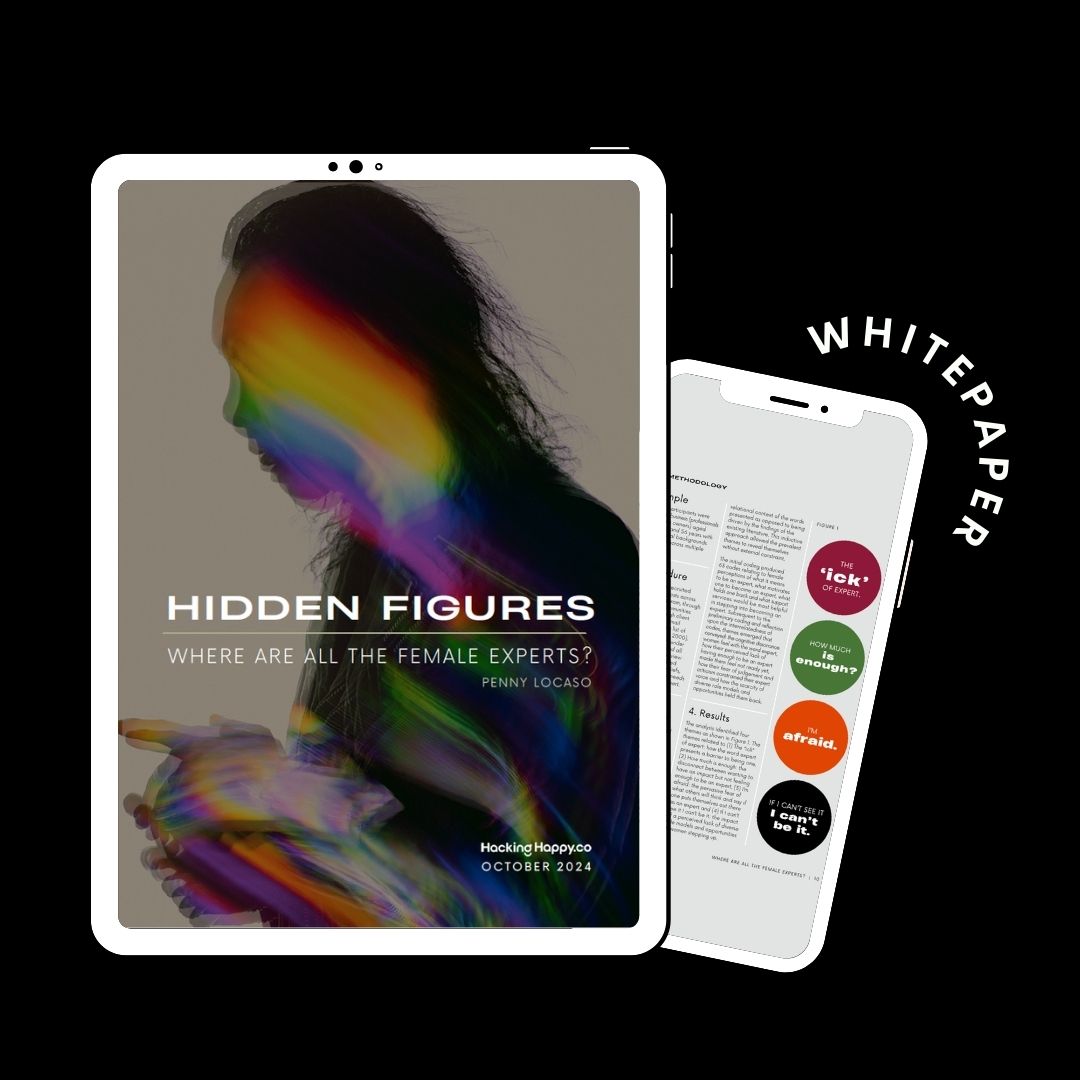 Ipad and mobile phone screens show the Hidden Figures white paper.