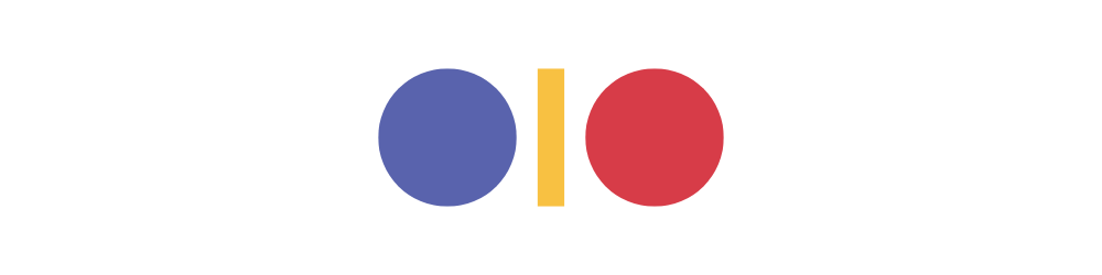 Two circles of different colors.